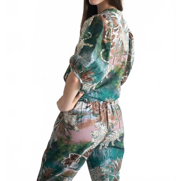 NEW LAS SUREÑAS balloon paradise shirt in green - Picture 4 of 4